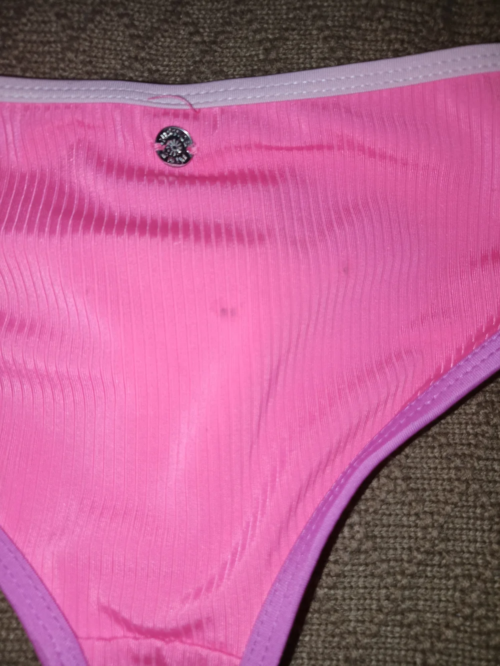 Girl's Justice Pink And Purple Neon  Swimsuit